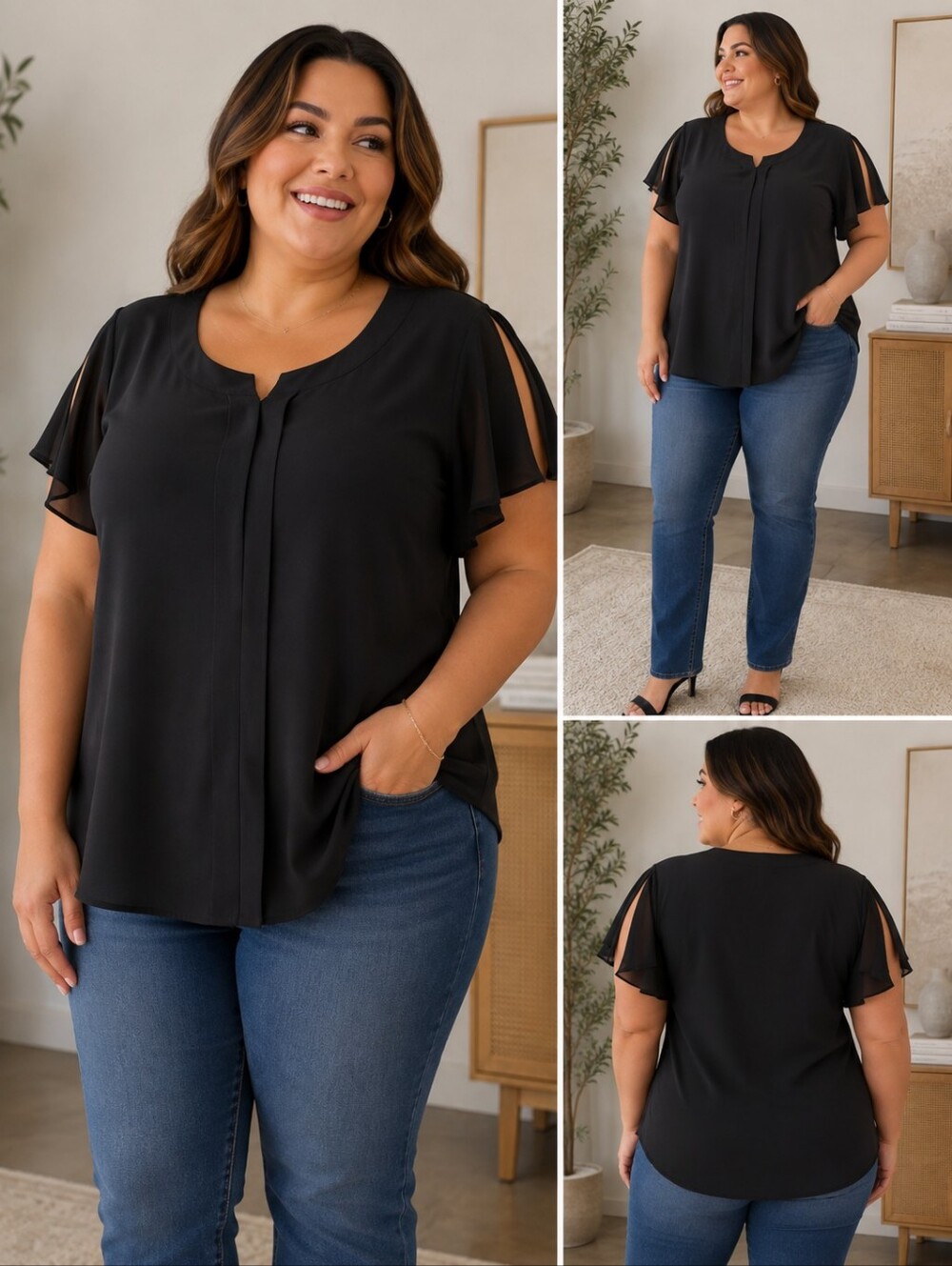 Nwot Bloomchic Black Blouse